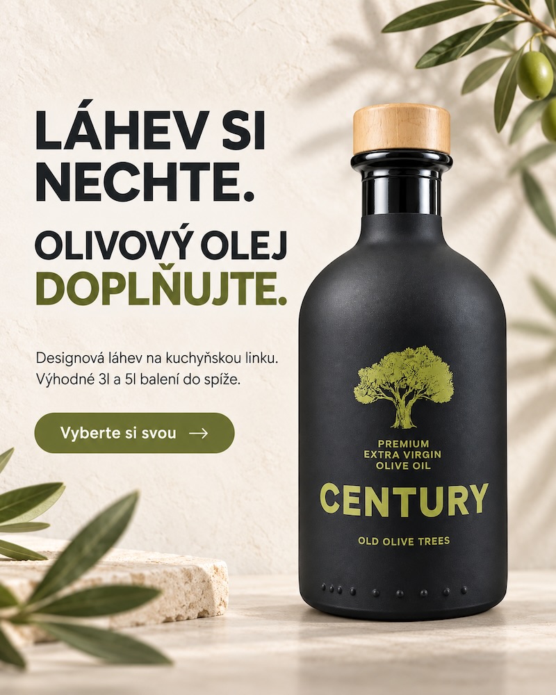 Láhev na olivový olej – designové lahve k doplňování banner